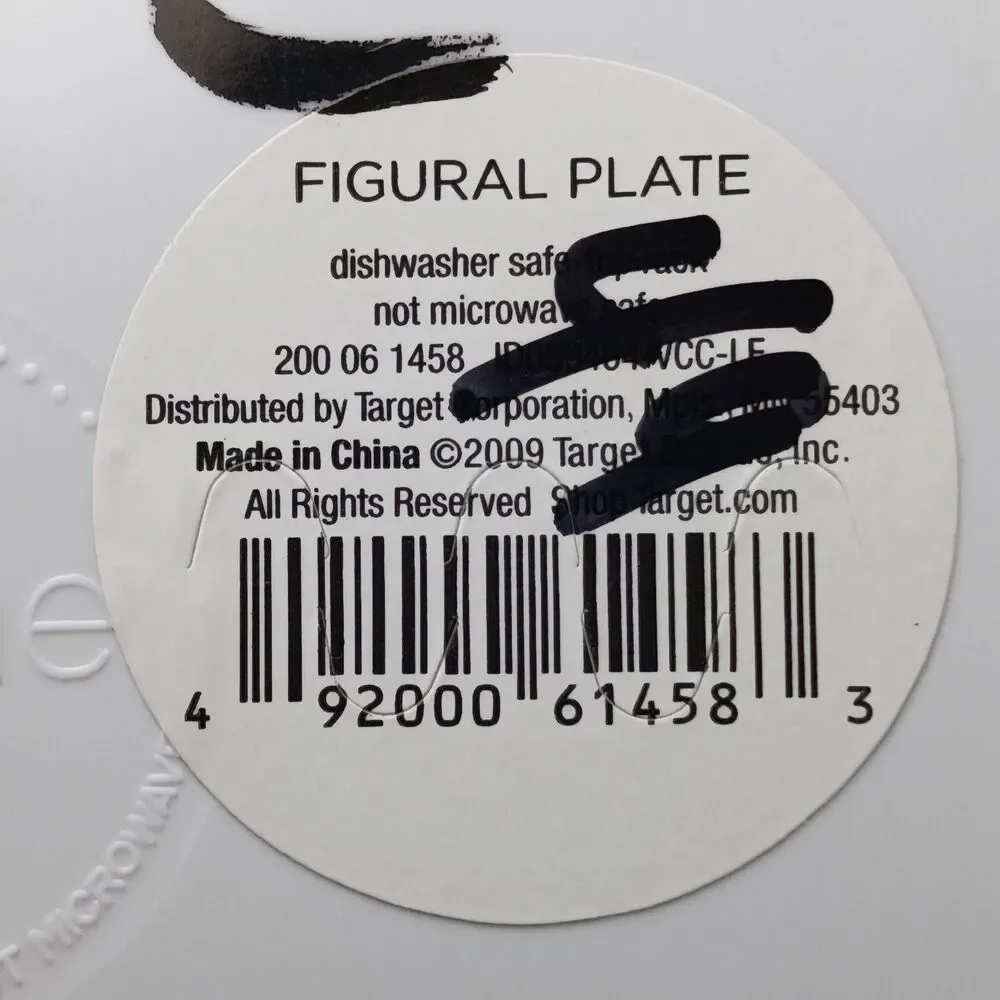 MONKEY FACE MELAMINE TODDLER KID PLATE 2009